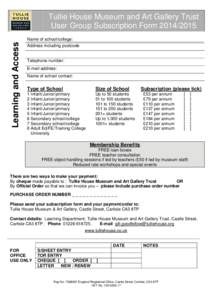 Microsoft Word - Tullie House User Group Subs form 14-15