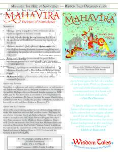 Discussion Guide for “Mahavira: The Hero of Non-violence” (ISBN: )