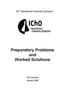36th International Chemistry Olympiad  Preparatory Problems and Worked Solutions