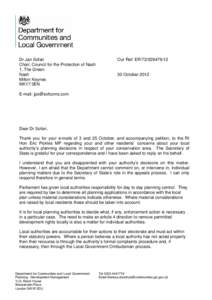 Complaint against Aylesbury Vale District Council