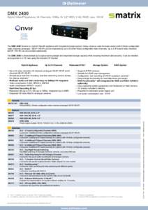 DMX[removed]Hybrid VideoIP Appliance, 24 Channels, 1080p, 8× 3,5