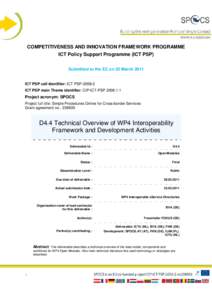 SPOCS D4.4 Technical Overview of WP4 Interoperability Framework and Development Activities