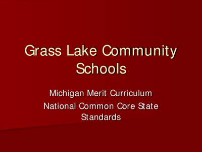 Grass Lake Community Schools