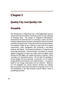 The[removed]Policy Address - Policy Agenda - Chapter 2 Quality City And Quality Life