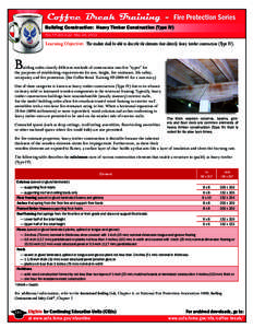 Coffee Break Training - Fire Protection Series - Building Construction:  Heavy Timber Construction (Type IV)