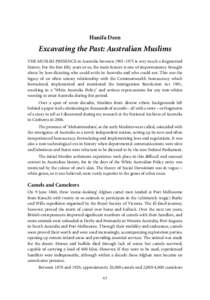 Excavating the Past: Australian Muslims