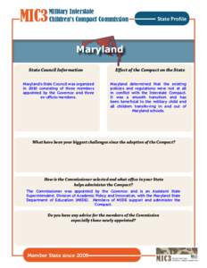Governor of Maryland / Interstate compact / Maryland / United States / Government / Government of Maryland / Maryland State Department of Education / The Compact
