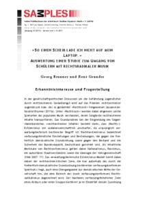 Online-Publikationen des Arbeitskreis Studium Populärer Musik e.V. (ASPM) Hg. v. Ralf von Appen, André Doehring, Dietrich Helms u. Thomas Phleps www.aspm-samples.de/Samples10/brunnergruender.pdf