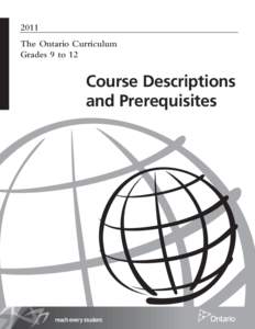 Course Descriptions and Prerequisites