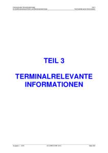 Internationaler Sicherheitsleitfaden für die Binnentankschifffahrt und Binnentankterminals Teil 3 Terminalrelevante Informationen
