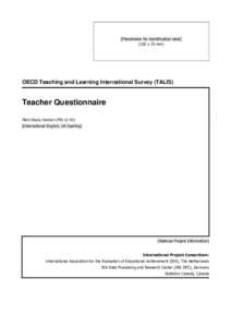 Teaching / Teacher education / Teaching And Learning International Survey / Teacher / Talis Group / Professional development / Questionnaire / Music lesson / Education / Evaluation methods / Knowledge