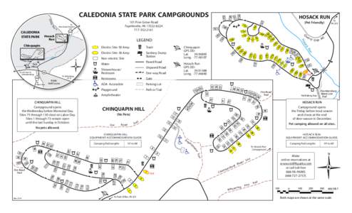 Caledonia State Park Campground Map, Pennsylvania State Parks