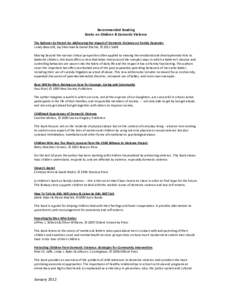 Violence / Behavior / Bullying / Domestic violence / Psychological resilience / Child abuse / Psychological abuse / Outline of domestic violence / Effects of domestic violence on children / Abuse / Ethics / Family therapy