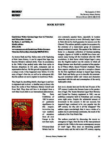 BREWERY HISTORY The Journal is © 2014 The Brewery History Society Brewery History, 85-86