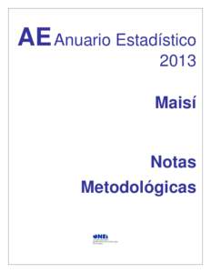 AE Anuario Estadístico 2013 Maisí Notas Metodológicas