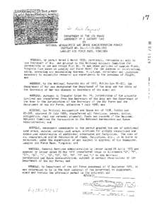 DEPARTMENT OF THE AIR FORCE AMENDMENT OF 3 JANUARY 1983 TO AERONAUTICS AND SPACE ADMINISTRATION PERMIT CONTRACT NO. DA[removed]ENG-4299 LANGLEY AIR FORCE BASE, VIRGINIA