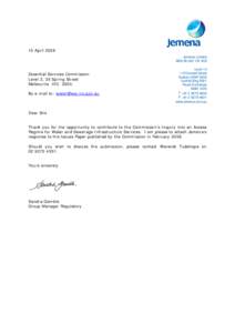 Microsoft Word - Jemena Response to ESC Water Access Regime Inquiry - April 2009.doc