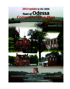 2012 Update to the 2006 Town of Odessa Comprehensive Plan