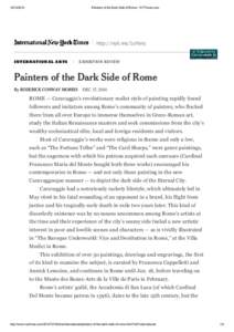 Painters of the Dark Side of Rome ­ NYTimes.com http://nyti.ms/1uYsiry