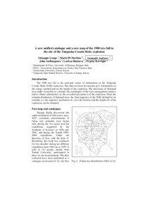 A new unified catalogue and a new map of the 1908 tree fall in the site of the Tunguska Cosmic Body explosion Giuseppe Longo 1, Mario Di Martino 2, Gennady Andreev 3