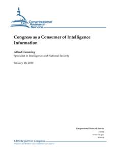 Congress as a Consumer of Intelligence Information