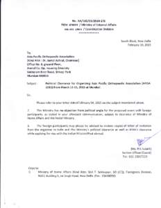 No. AAI L62l ArlzOL4-r7 6 frdgr liinarx I Ministry of External Affairs Tfimrycr grslrdr I Coordination Division South Block, New Delhi February 10, 2015