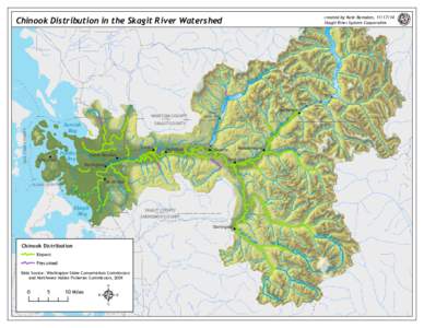 Chinook Distribution in the Skagit River Watershed  L ak e  created by Kate Ramsden, 