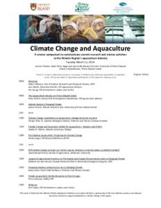 Microsoft Word - Agenda - Climate Change and Aquaculture as of Feb[removed]docx