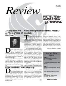 Review  Vol. 12 #2 April[removed]Jacobs honored