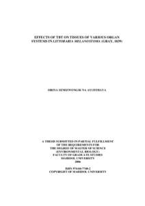 EFFECTS OF TBT ON TISSUES OF VARIOUS ORGAN SYSTEMS IN LITTORARIA MELANOSTOMA (GRAY, 1839)