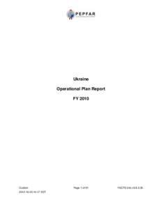 Ukraine Operational Plan Report FY 2010 Custom[removed]:17 EDT