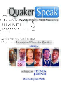 Weekly Videos. Vital Ministries.  Transcript and Discussion Questions Season 2  A Project of