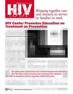HIV link WINtEr 2012 Vol. XI, No. 3 Bringing together care and research in service