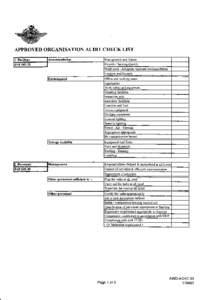 APPROVED ORGANISATION AUDIT CHECK LIST Facilities JAR T45[removed]Accommodation