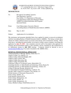 Accrediting Bureau of Health Education Schools / Sanford–Brown / Fortis College / Medical assistant / Carrington College / Education / Anthem Education Group / Sanford–Brown College – Houston / Education in the United States / United States / Health education