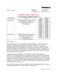 John Nadelin Associate Director Corporate Quality Assurance October 10, 2002