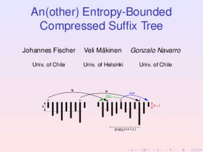 An(other) Entropy-Bounded Compressed Suffix Tree Johannes Fischer ¨ Veli Makinen