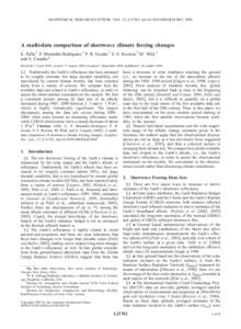 GEOPHYSICAL RESEARCH LETTERS, VOL. 32, L21702, doi:[removed]2005GL023847, 2005  A multi-data comparison of shortwave climate forcing changes E. Palle´,1 P. Montan˜e´s-Rodriguez,1 P. R. Goode,1 S. E. Koonin,2 M. Wild,3 