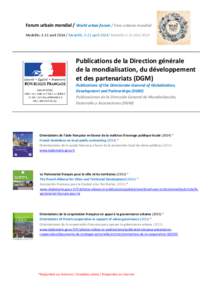 Forum urbain mondial Bibliographie_MAEDI