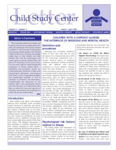 Letter  Child Study Center volume 5 • number 4  march / april 2001