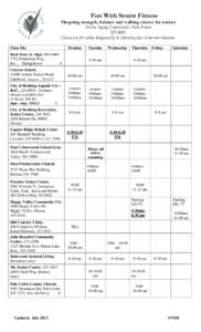 Microsoft Word - Fun w Senior Fitness class schedule July 2013.doc