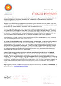 Microsoft Word[removed]Media Release Creative Fellow 2015 FINAL