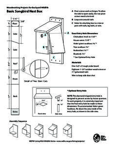 Woodworking Projects for Backyard Wildlife  Basic Songbird Nest Box Side