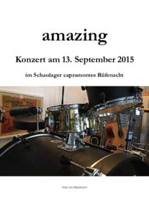 amazing Konzert am 13. September 2015 im Schaulager capramontes Rüfenacht Foto Urs Mosimann