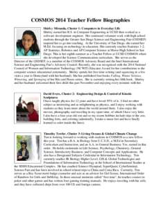 Teacher Fellow Biographies