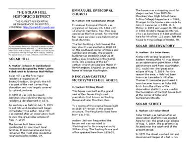 THE SOLAR HILL HISTORIC DISTRICT THE OLDEST RESIDENTIAL NEIGHBORHOOD IN BRISTOL, VIRGINIA: http://solarhill.tripod.com