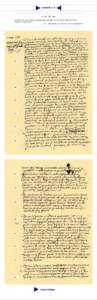 DOSSIER n° IV  16 mars 1553, Gray. Testament de Jean Choleret, prêtre familier de l’église de Gray, passé pardevant Pierre Vuillemot, notaire du lieu. A.D. Haute-Saône, 2 E 7430, fol.1 et 1v° du testament.