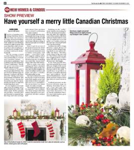 8  The Toronto Sun n FRIDAY, NOVEMBER 7 & SUNDAY NOVEMBER 9, 2014 SHOW PREVIEW