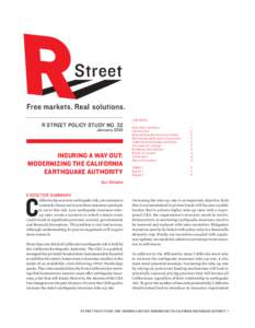 CONTENTS  R STREET POLICY STUDY NO. 32 JanuaryINSURING A WAY OUT: