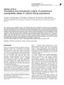 Genes and Immunity[removed], 61–68 & 2008 Nature Publishing Group All rights reserved[removed] $30.00 www.nature.com/gene ORIGINAL ARTICLE